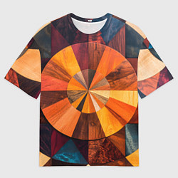 Мужская футболка оверсайз Круговая мозайка