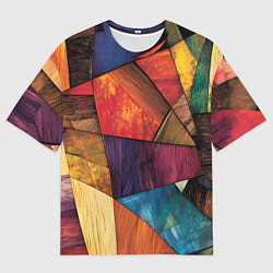 Мужская футболка оверсайз Мозайка геометрическая