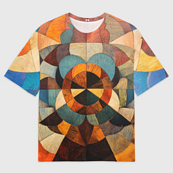 Мужская футболка оверсайз Винтажная мозайка