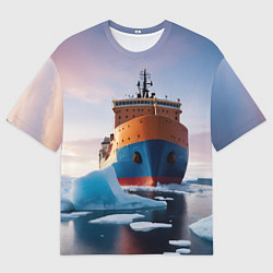 Мужская футболка оверсайз Северный морской путь