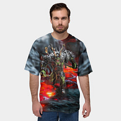 Футболка оверсайз мужская Warhammer game, цвет: 3D-принт — фото 2