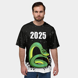 Футболка оверсайз мужская Змея - 2025, цвет: 3D-принт — фото 2