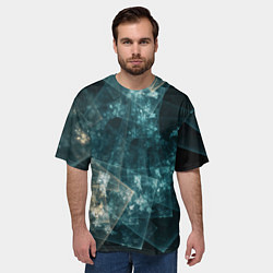 Футболка оверсайз мужская Абстрактный космос геометрия, цвет: 3D-принт — фото 2