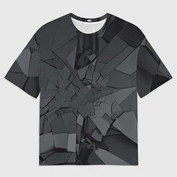 Мужская футболка оверсайз Трещины