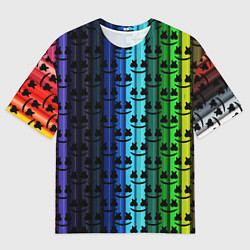 Мужская футболка оверсайз Marshmello gradient