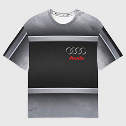 Футболка оверсайз мужская Audi metal texture, цвет: 3D-принт