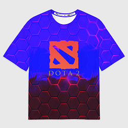Футболка оверсайз мужская Dota 2 броня текстура, цвет: 3D-принт