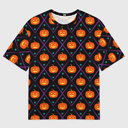 Мужская футболка оверсайз Звёздные тыквы