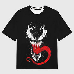 Мужская футболка оверсайз Лицо Венома