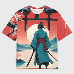 Футболка оверсайз мужская Самурай на рассвете, цвет: 3D-принт