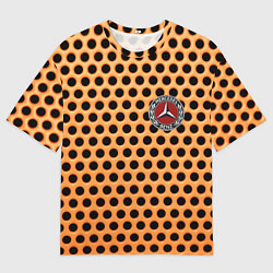 Футболка оверсайз мужская Mercedes benz metal auto, цвет: 3D-принт