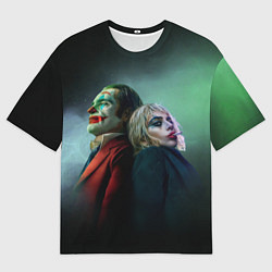 Мужская футболка оверсайз Харли и Джокер