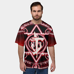Футболка оверсайз мужская Doom logo, цвет: 3D-принт — фото 2