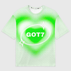 Футболка оверсайз мужская Got7 сердце, цвет: 3D-принт