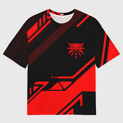 Мужская футболка оверсайз Ведьмак геометрия