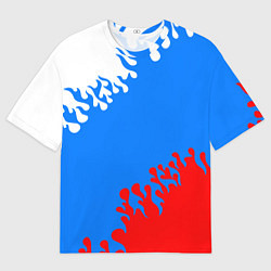 Мужская футболка оверсайз Российская федерация - флаг