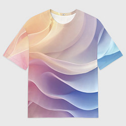 Мужская футболка оверсайз Текстура с градиентом волны