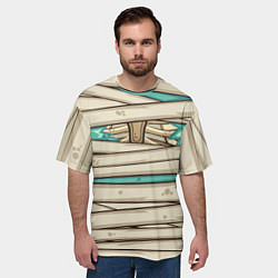 Футболка оверсайз мужская Мумия в бинтах верх, цвет: 3D-принт — фото 2