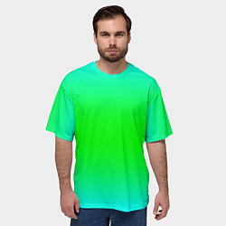 Футболка оверсайз мужская Кислотный градиент текстура, цвет: 3D-принт — фото 2