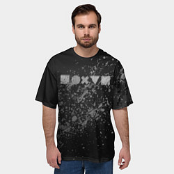 Футболка оверсайз мужская Равнодушие черно-белый фон, цвет: 3D-принт — фото 2