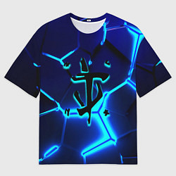 Футболка оверсайз мужская Doom плиты, цвет: 3D-принт