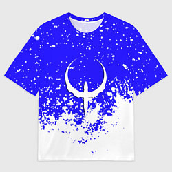 Футболка оверсайз мужская Quake краски брызги, цвет: 3D-принт