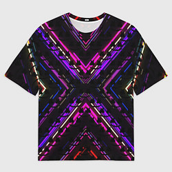 Мужская футболка оверсайз Marshmello geometry neon