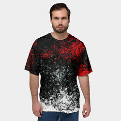 Футболка оверсайз мужская Краски брызги, цвет: 3D-принт — фото 2