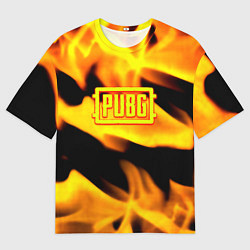 Мужская футболка оверсайз PUBG fire steel