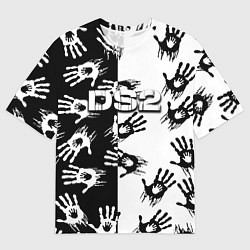 Футболка оверсайз мужская Death stranding 2 руки, цвет: 3D-принт