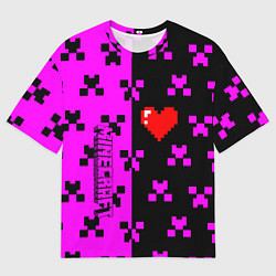 Мужская футболка оверсайз Minecraft love game