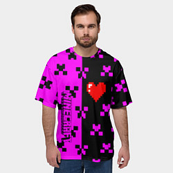 Футболка оверсайз мужская Minecraft love game, цвет: 3D-принт — фото 2