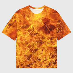 Футболка оверсайз мужская Весь в огне, цвет: 3D-принт