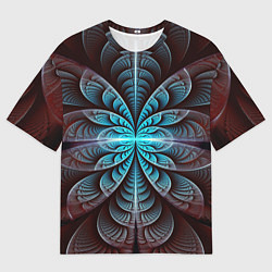 Мужская футболка оверсайз Оптический узор психоделика