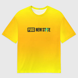 Футболка оверсайз мужская PUBG gradient steel, цвет: 3D-принт