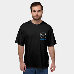 Футболка оверсайз мужская Mazda logo auto, цвет: 3D-принт — фото 2