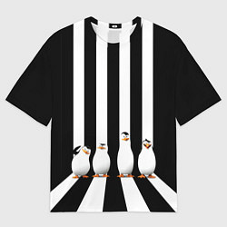 Футболка оверсайз мужская Четыре пингвина, цвет: 3D-принт