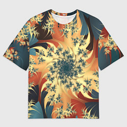 Мужская футболка оверсайз Оптические узоры фракталы