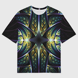 Мужская футболка оверсайз Оптический узор из фрактала