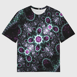 Мужская футболка оверсайз Фрактальный узор геометрия