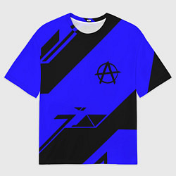 Мужская футболка оверсайз Анархия геометрия