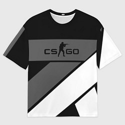 Футболка оверсайз мужская Counter strike geometry steel, цвет: 3D-принт