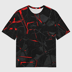 Футболка оверсайз мужская Раскаленная скала, цвет: 3D-принт