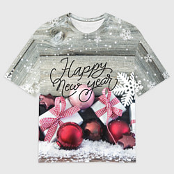 Футболка оверсайз мужская Новогодние подарки, цвет: 3D-принт