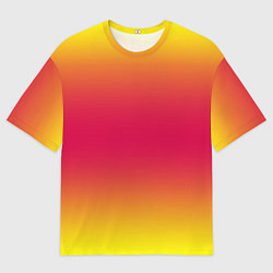 Мужская футболка оверсайз Персиковый градинет