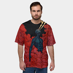 Футболка оверсайз мужская Космический гигант демон, цвет: 3D-принт — фото 2