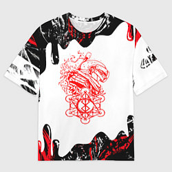 Футболка оверсайз мужская Берсерк - черная маска, цвет: 3D-принт