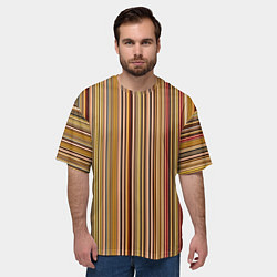 Футболка оверсайз мужская Полосатость, цвет: 3D-принт — фото 2