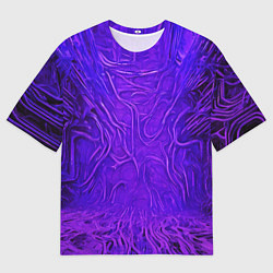 Мужская футболка оверсайз Фиолетовый симбионт