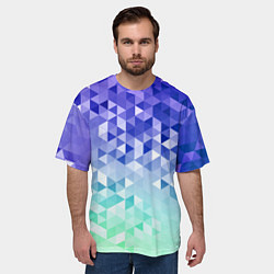 Футболка оверсайз мужская Градиентная геометрия, цвет: 3D-принт — фото 2